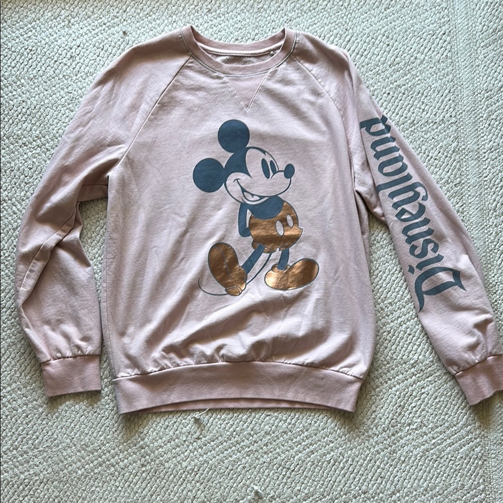 Disneyland Pink Mickey Mouse Sweatshirt Sz M
